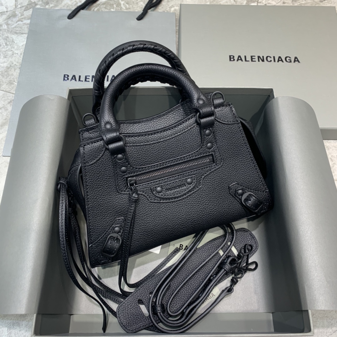 Balenciaga Neo Classic Mini Handbag Shoulder Bag Black